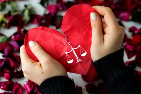 Law sign in the heart